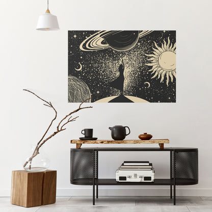 MYSTIC UNIVERSE Peel and Stick Horizontal Poster