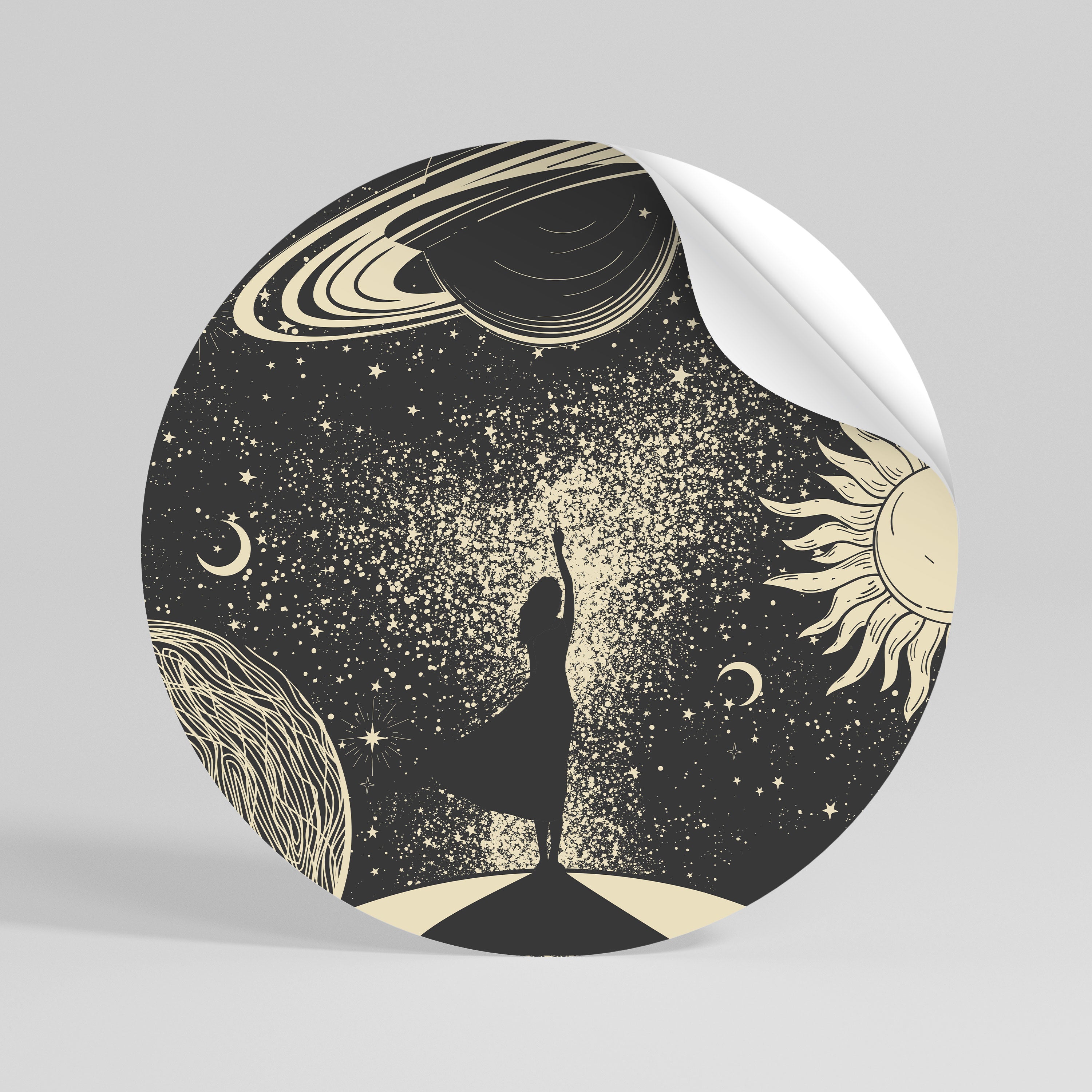 MYSTIC UNIVERSE Rund väggdekal