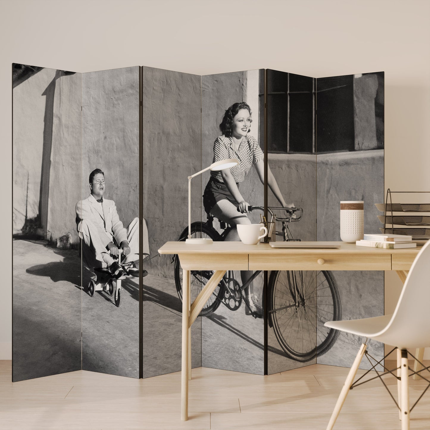 HAPPY JOURNEY Decorative 6-Panel Room Divider
