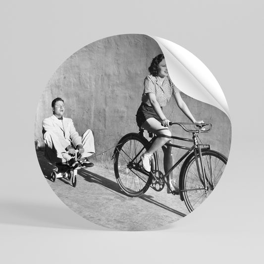 HAPPY JOURNEY Peel and Stick Round Sticker