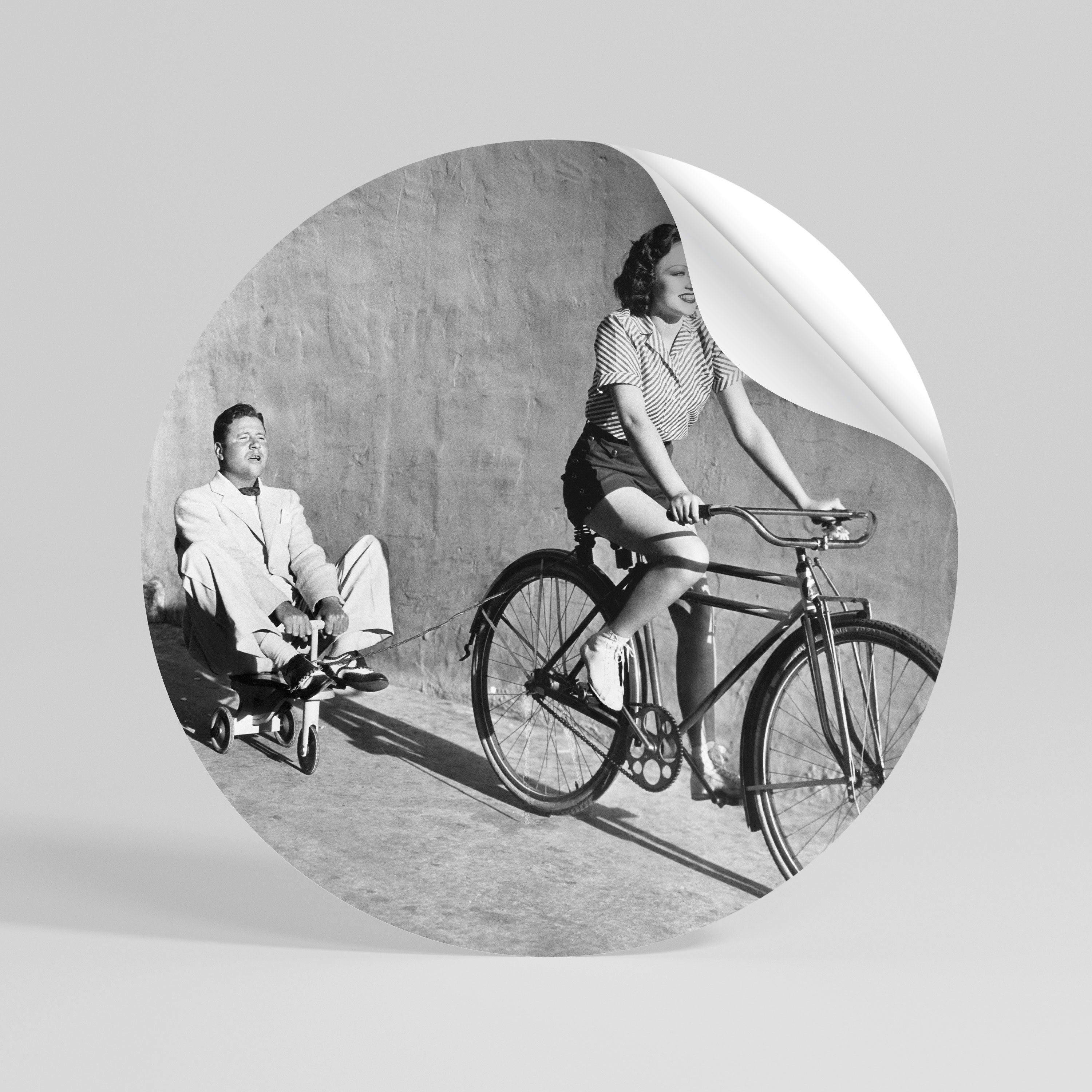 HAPPY JOURNEY Rund väggdekal