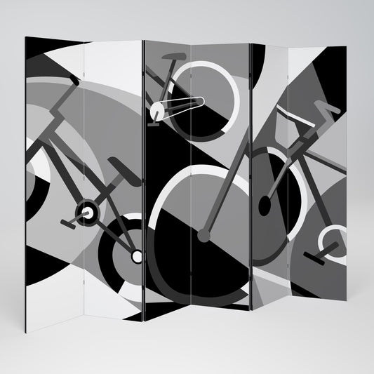 BIKE ENERGY Decorative 6-Panel Room Divider