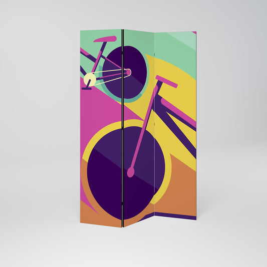 BIKE DREAMS Dekorativ rumsavdelare med 3 paneler