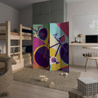 BIKE DREAMS 4-Panel Room Divider