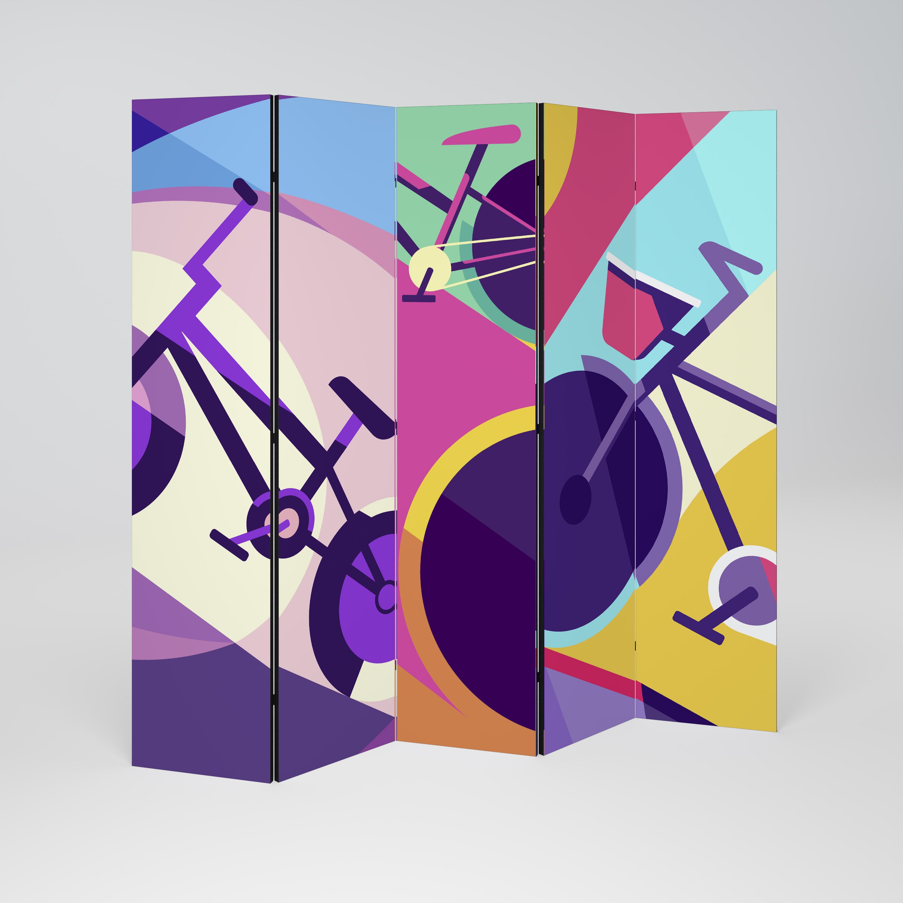 BIKE DREAMS Dekorativ rumsavdelare – 5 paneler