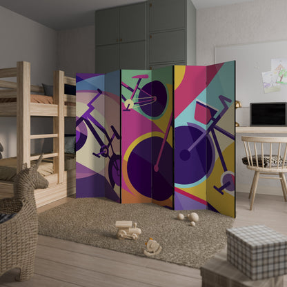 BIKE DREAMS Decorative 6-Panel Room Divider
