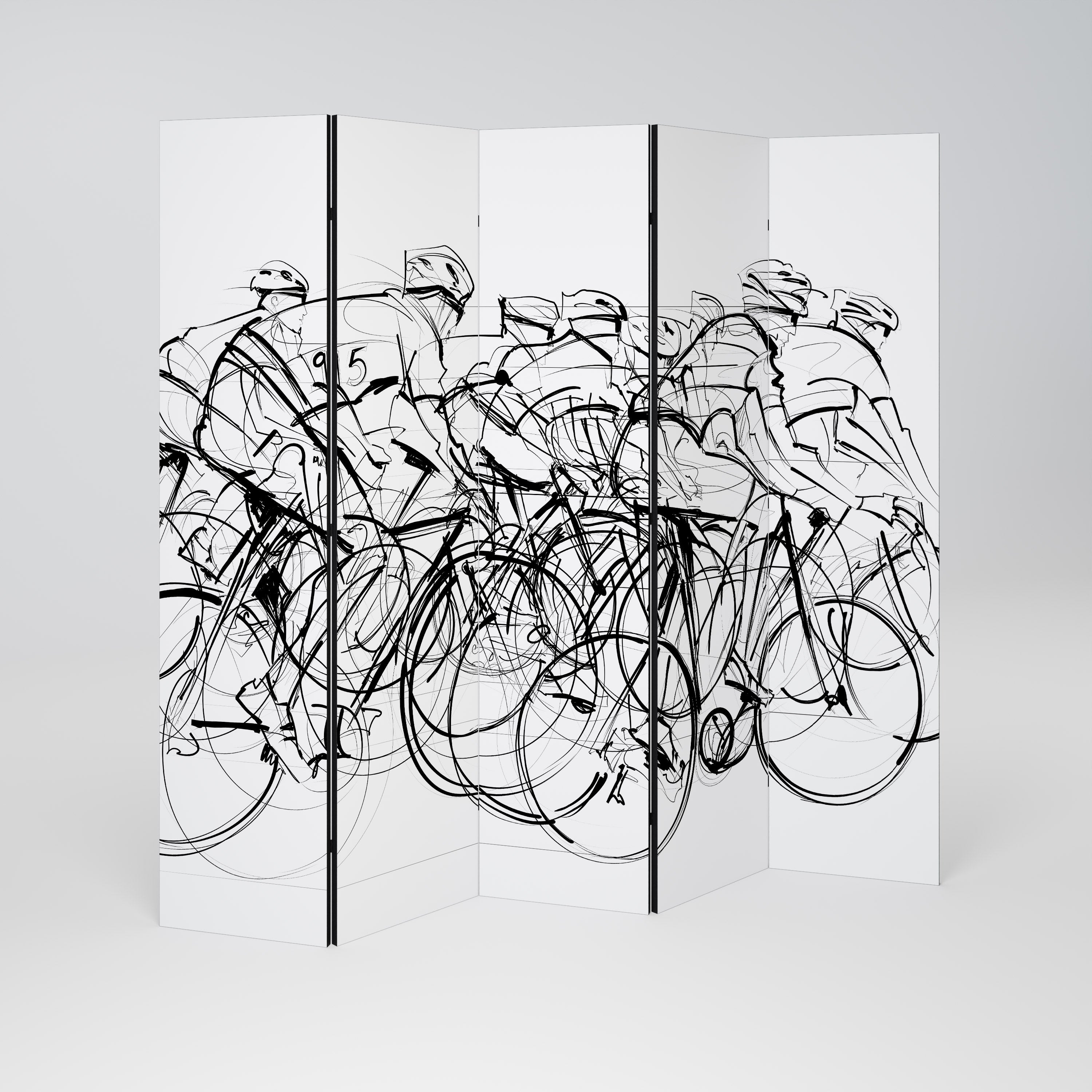 CYCLING COMPETITION Dekorativ rumsavdelare – 5 paneler