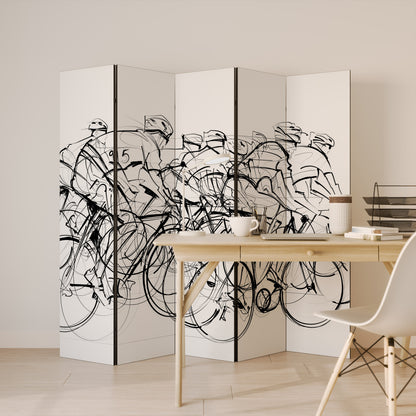 CYCLING COMPETITION Dekorativ rumsavdelare – 5 paneler