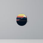 CYKELHORISON Oval konsthylla i svart finish