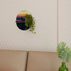 CYKELHORISON Oval konsthylla i svart finish