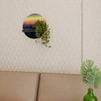 CYCLING HORIZON Round Art Shelf In Black Finish