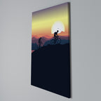 CYCLING HORIZON Vertical Canvas Print