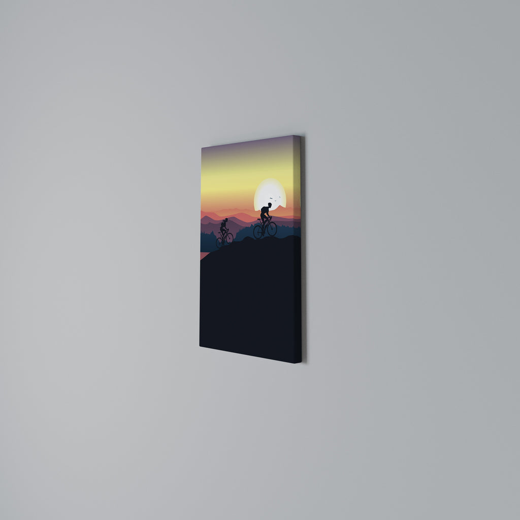 CYCLING HORIZON Vertical Canvas Print