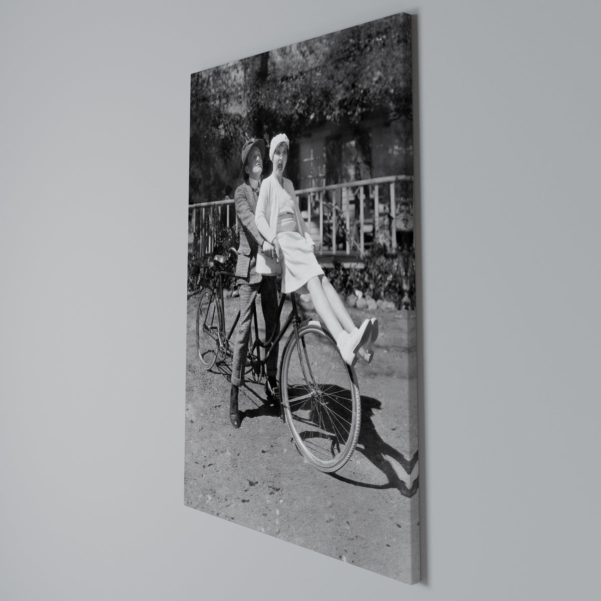RIDING THROUGH TIME Vertical Canvas Print