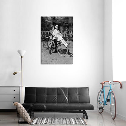 RIDING THROUGH TIME Vertical Canvas Print
