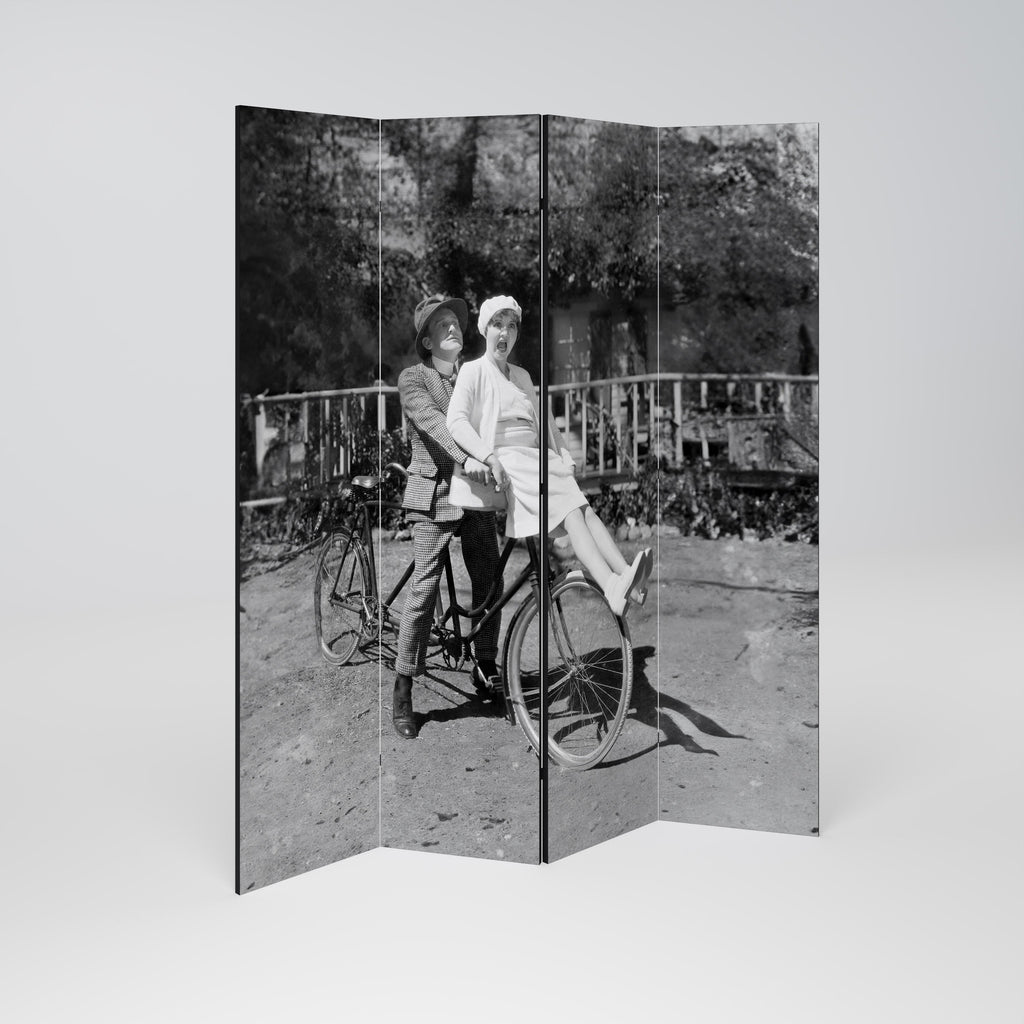 RIDING THROUGH TIME Dekorativ rumsavdelare med 4 paneler