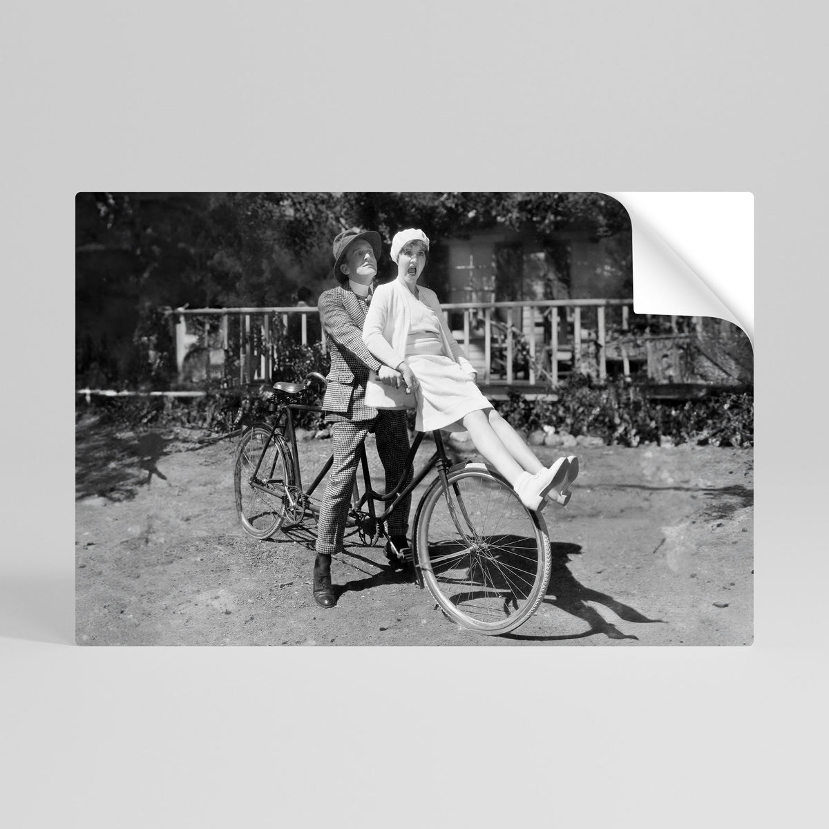RIDING THROUGH TIME Självhäftande Horisontell Poster