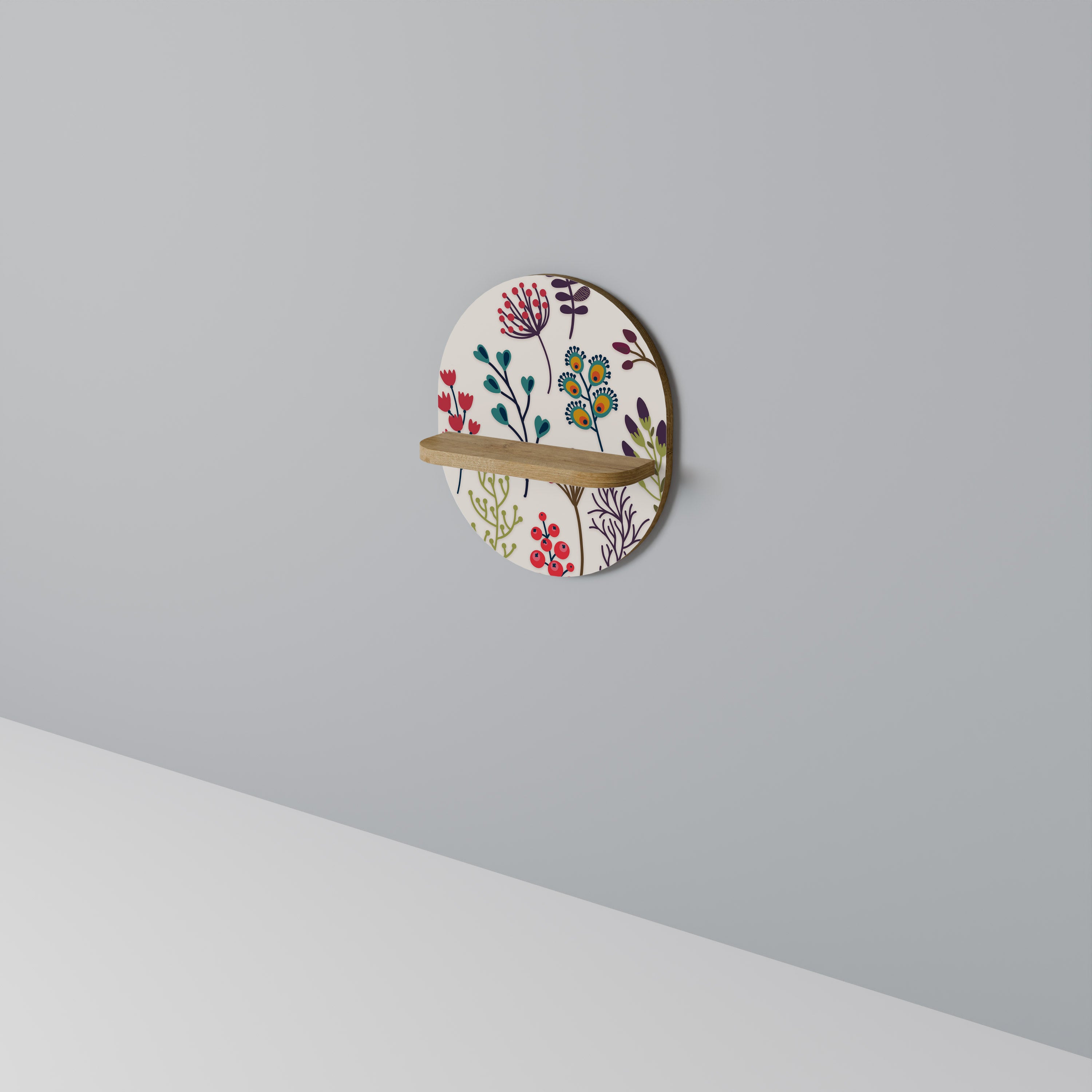 HÖST SUNDRIES Oval Konsthylla I Ekeffekt