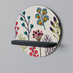 AUTUMN SUNDRIES Round Art Shelf In Black Finish