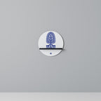 POLISH FOLK ART Round Art Shelf In Black Finish