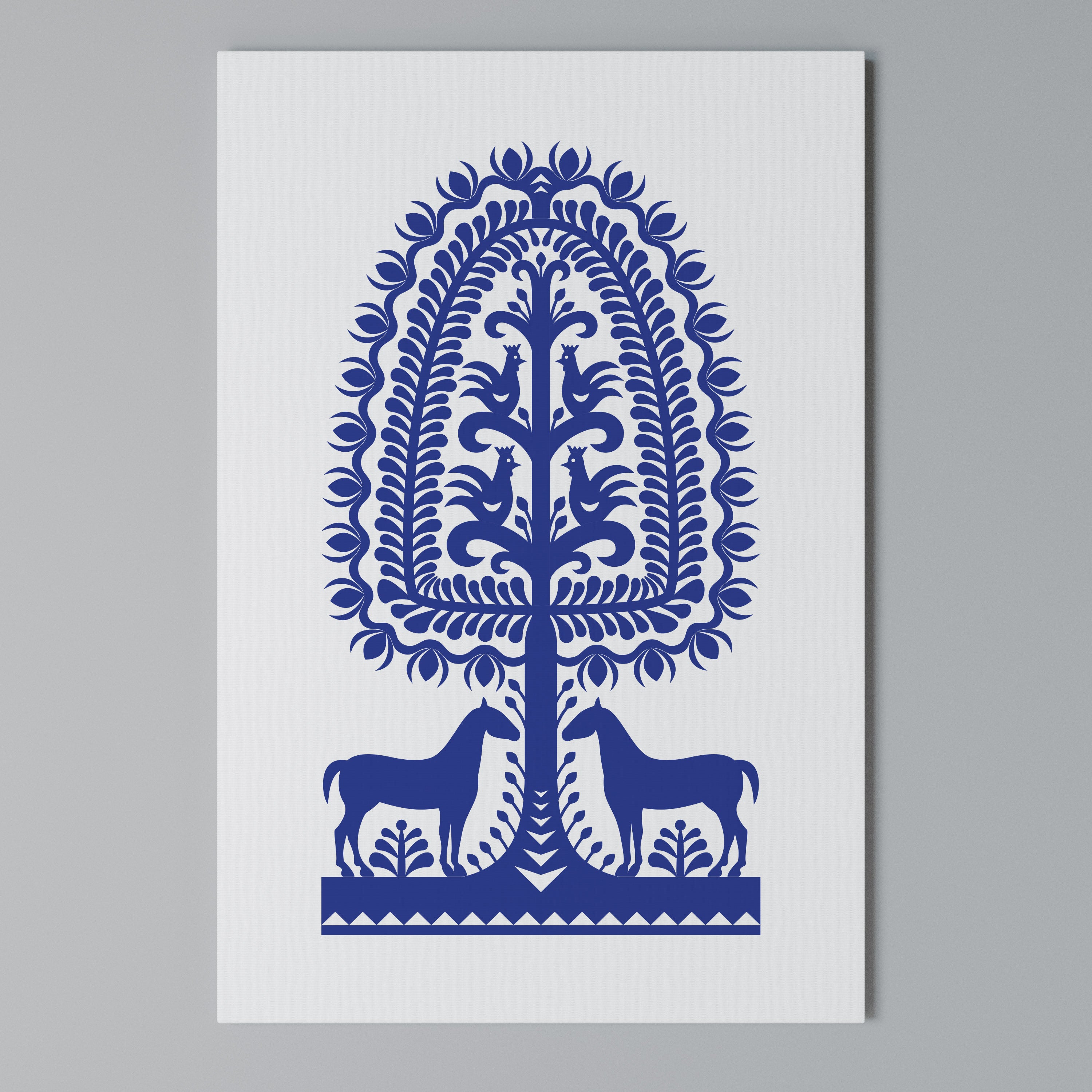 POLISH FOLK ART Vertical Canvas Print