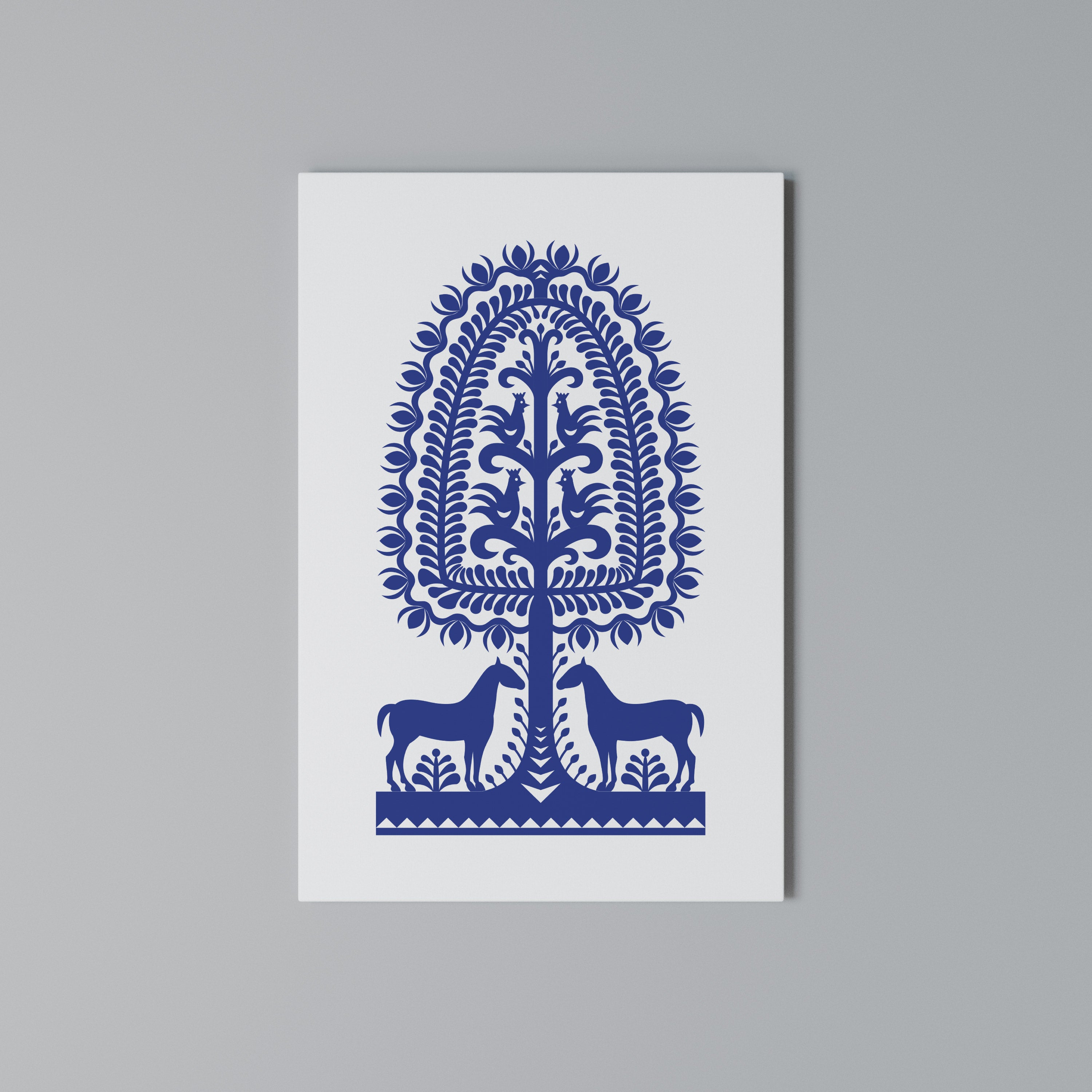 POLISH FOLK ART Vertical Canvas Print