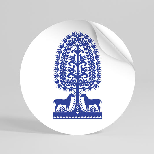 POLISH FOLK ART Rund väggdekal