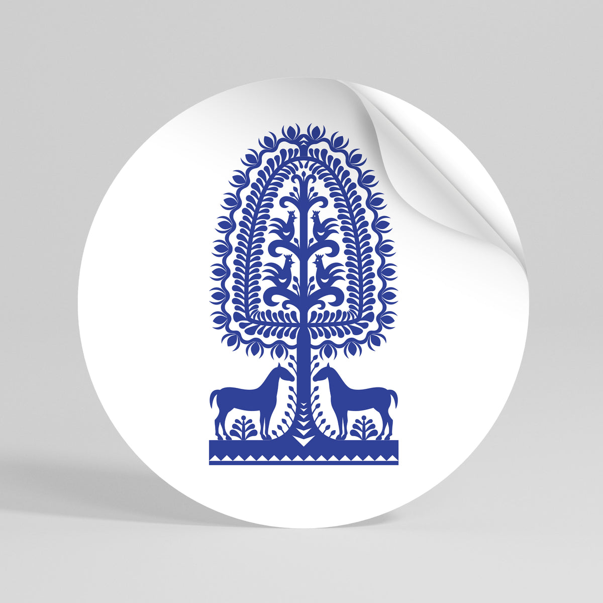POLISH FOLK ART Rund väggdekal