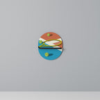 TENNIS ESSENTIALS Oval konsthylla i svart finish