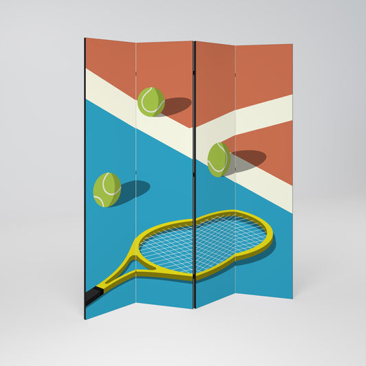 TENNIS ESSENTIALS Dekorativ rumsavdelare med 4 paneler