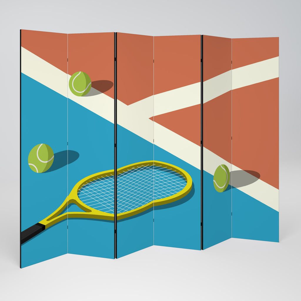 TENNIS ESSENTIALS Dekorativ rumsavdelare med 6 paneler