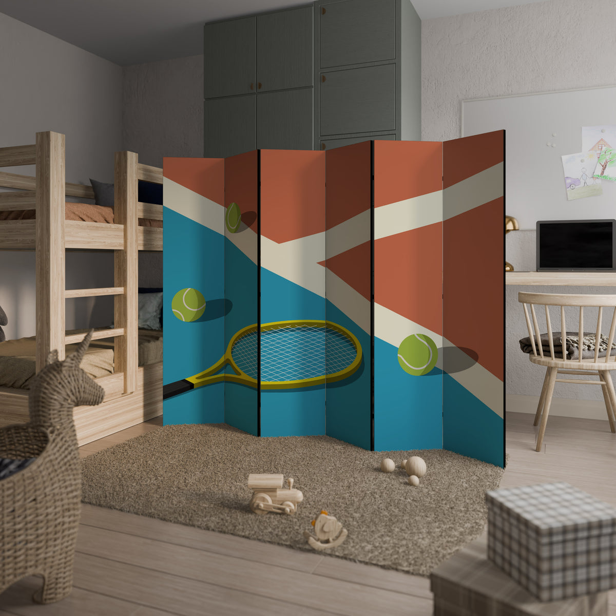 TENNIS ESSENTIALS Rumsavdelare 6 paneler