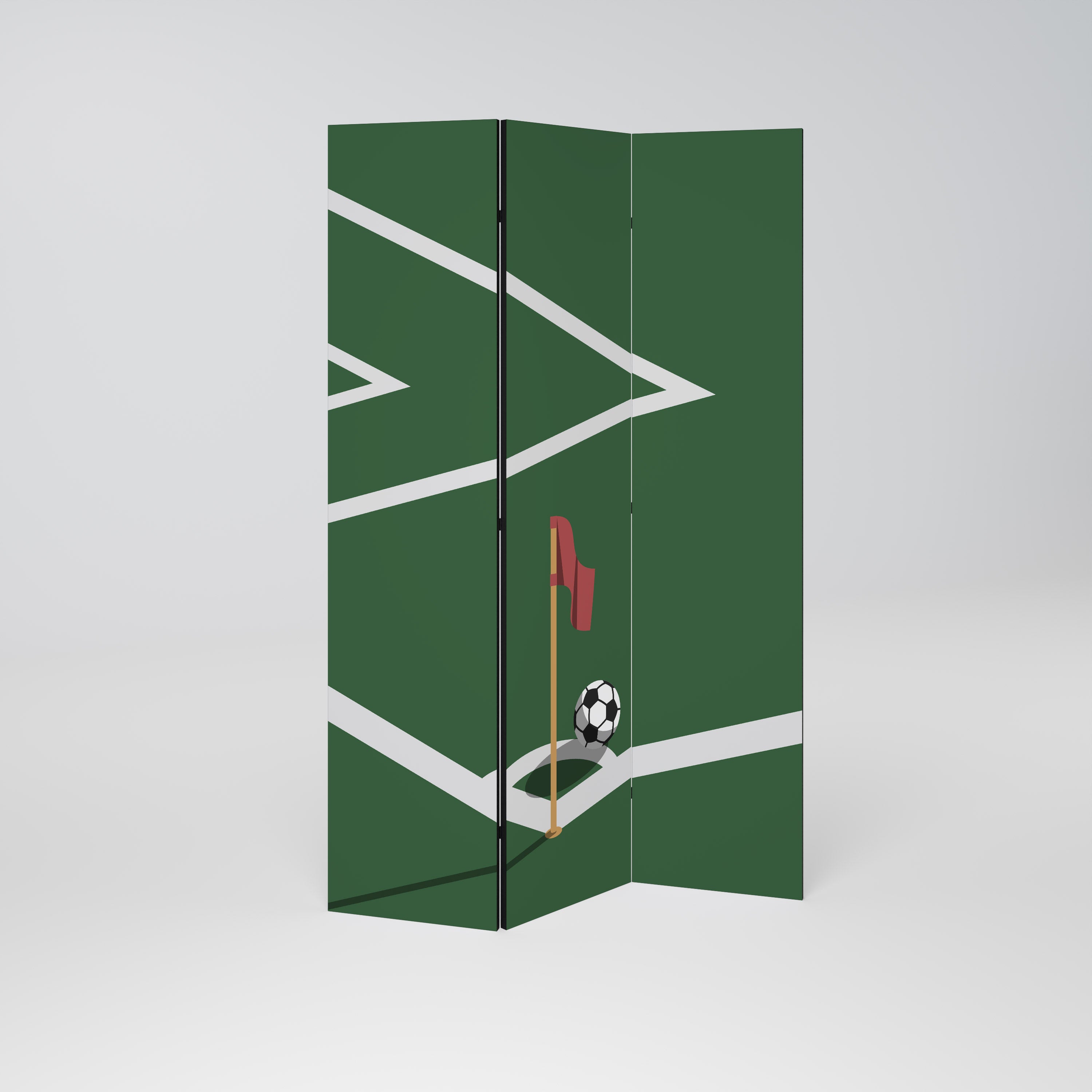 FOOTBALL ACTION 3-Panel Room Divider