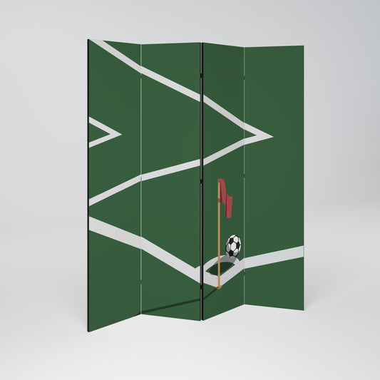 Dekorativ rumsavdelare med 4 paneler FOOTBALL ACTION