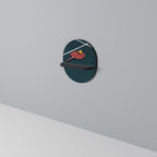 PINGPONG SPEL Oval konsthylla i svart finish