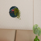 PINGPONG SPEL Oval konsthylla i svart finish