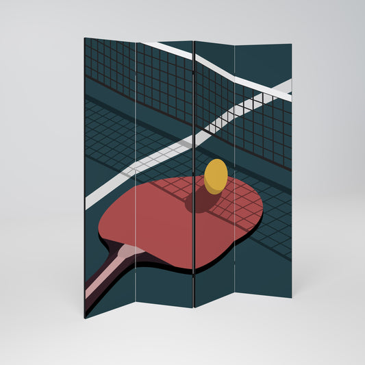 PING-PONG SPEL Dekorativ rumsavdelare med 4 paneler