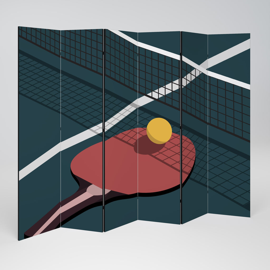 PING-PONG SPEL Dekorativ rumsavdelare med 6 paneler
