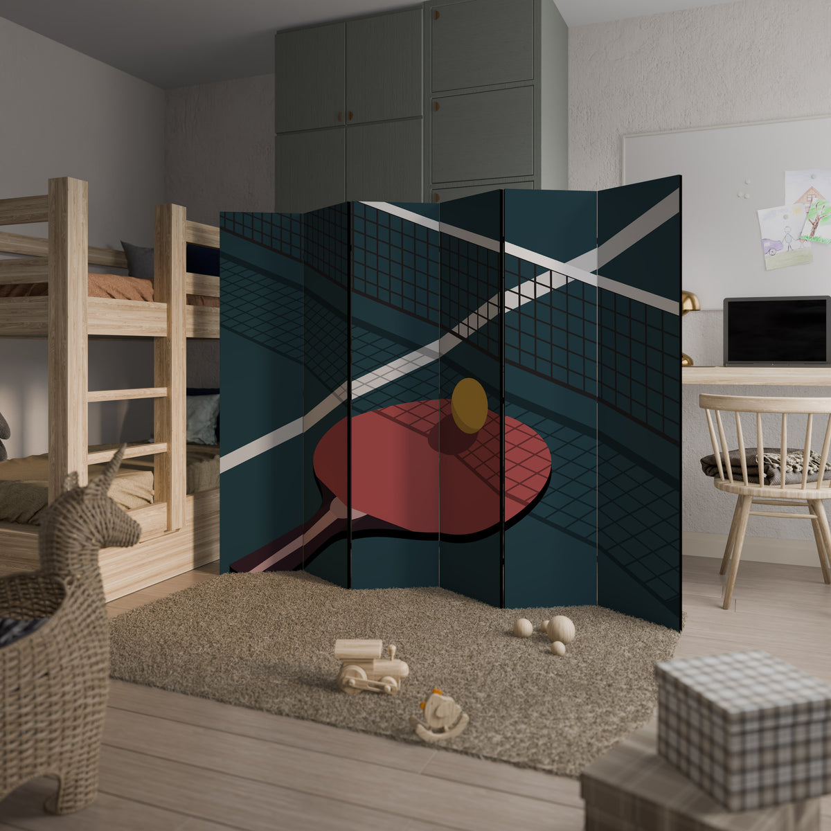 PING- PONG GAME Rumsavdelare 6 paneler