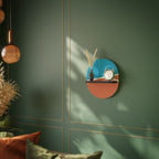 VOLLEYBALL TIME Oval konsthylla i svart finish