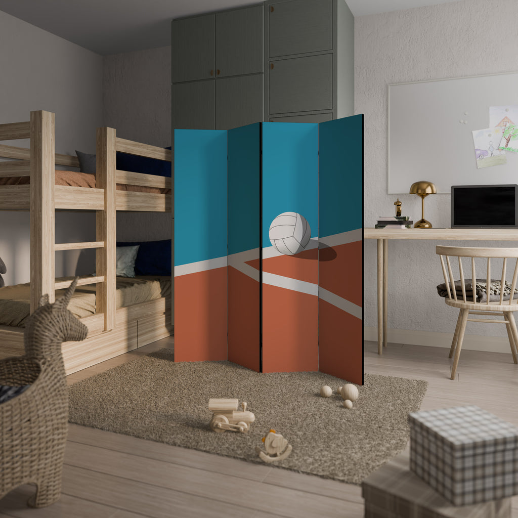 VOLLEYBALL TIME 4-Panel Room Divider