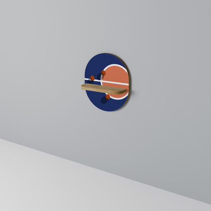 BASKETBALL CHALLENGE Oval Art Hylla I Ekeffekt