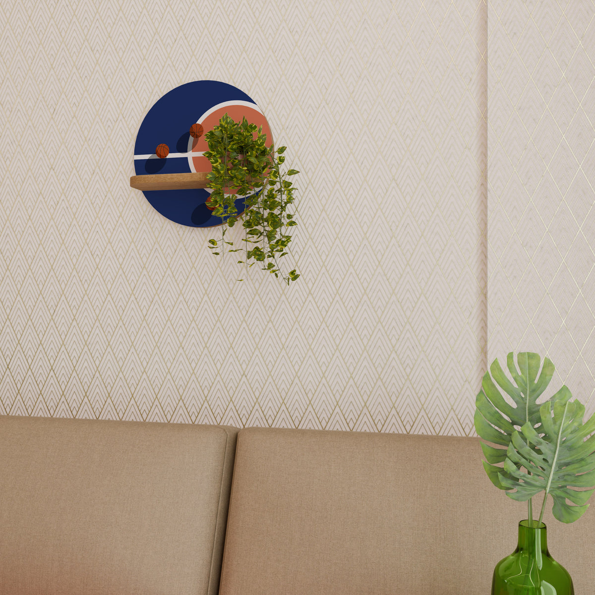 BASKETBALL CHALLENGE Art Shelf