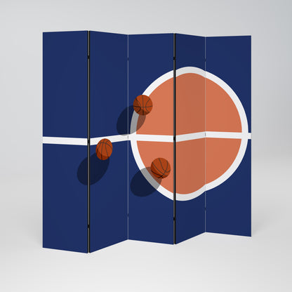 BASKETBALL CHALLENGE Decorative 5-Panel Room Divider