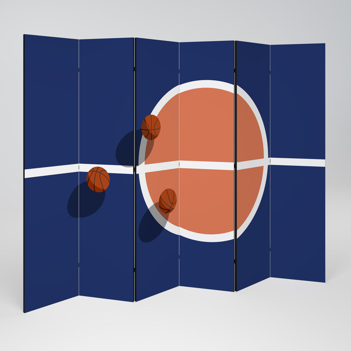 BASKETBALL CHALLENGE 6-Panel Room Divider