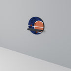 FAMOUS NUMBER 23 Round Art Shelf In Black Finish