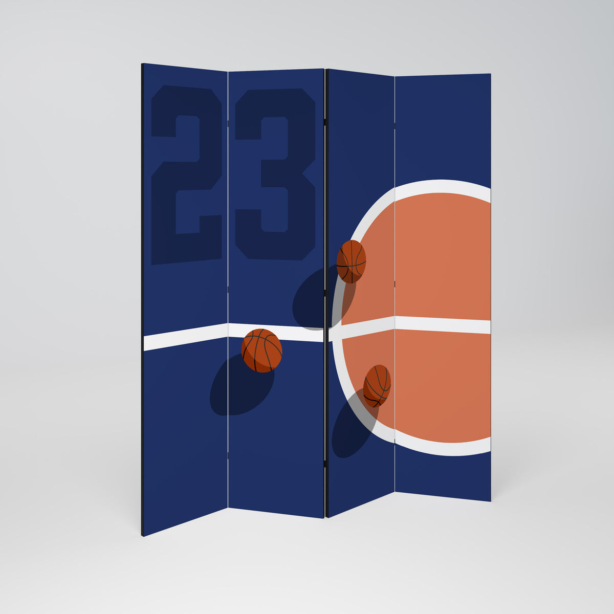 FAMOUS NUMBER 23 4-Panel Room Divider