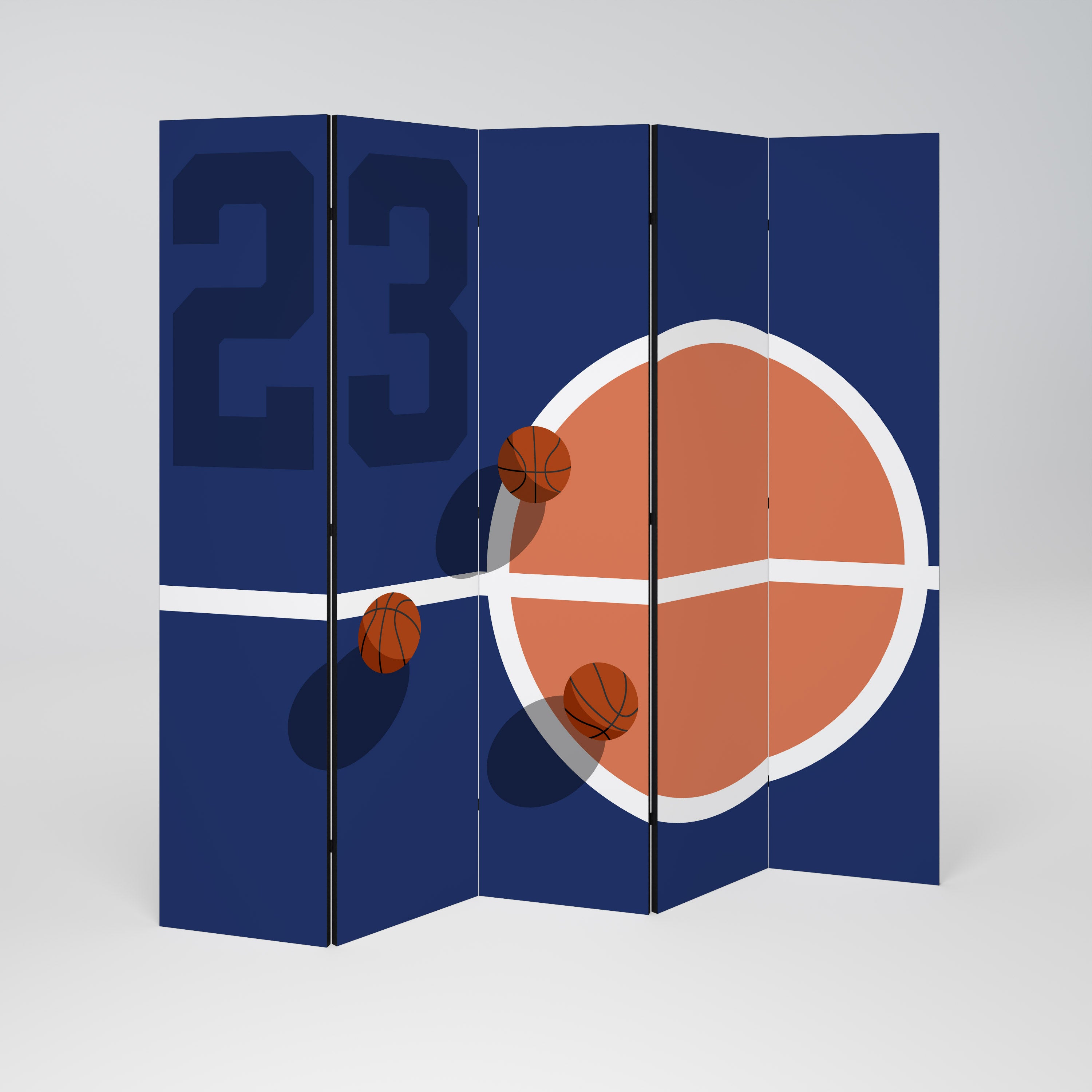 FAMOUS NUMBER 23 Dekorativ rumsavdelare – 5 paneler