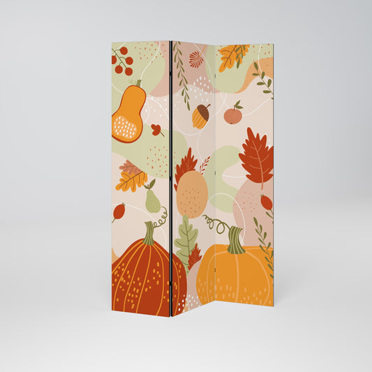 Dekorativ rumsavdelare med 3 paneler HELLO AUTUMN