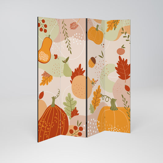 Dekorativ rumsavdelare med 4 paneler HELLO AUTUMN